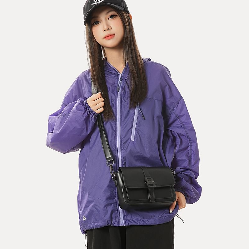 Satchel Buckled Faux Leather