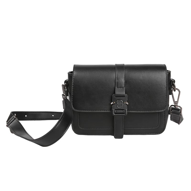 Satchel Buckled Faux Leather