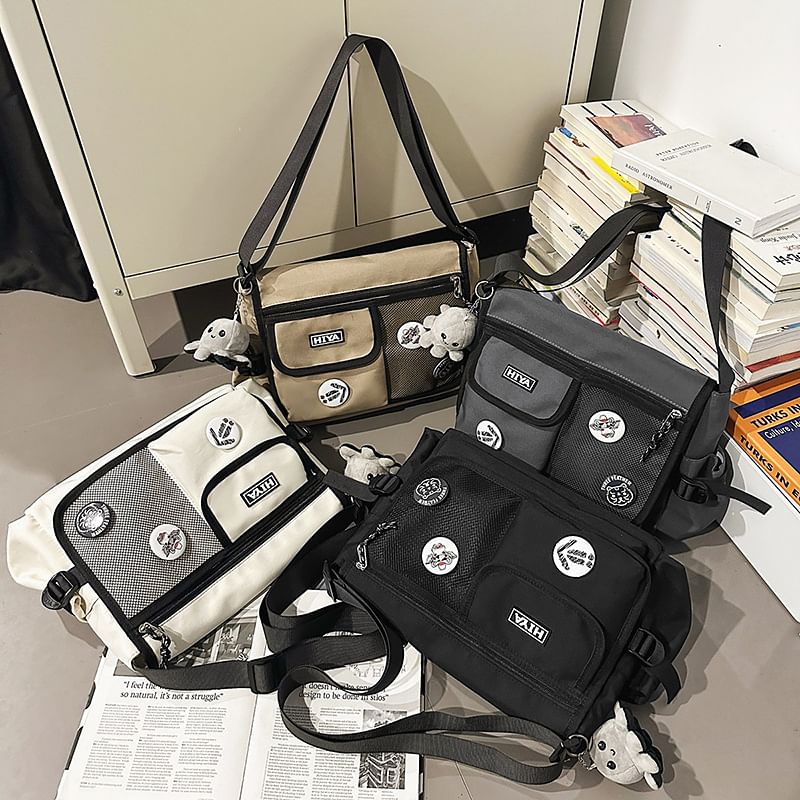 Pocket Mesh Crossbody Bag