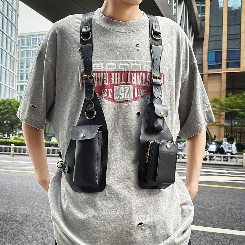 Faux Belt Leather Bag