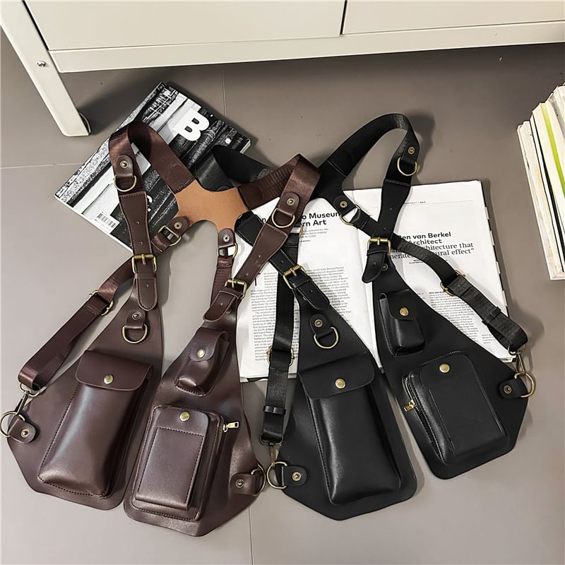 Faux Belt Leather Bag