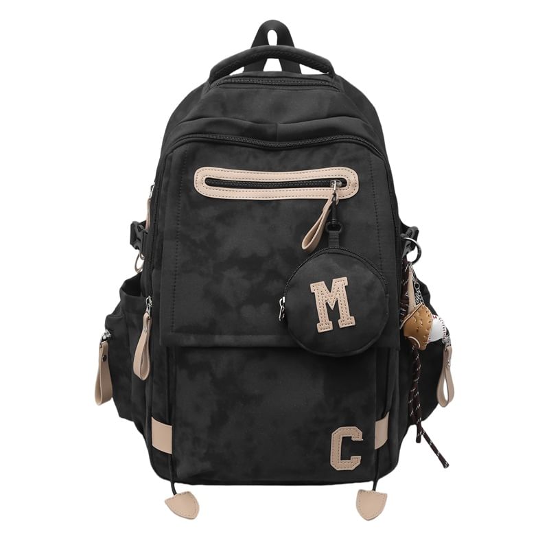 / Purse Print Set Coin Camouflaged Backpack