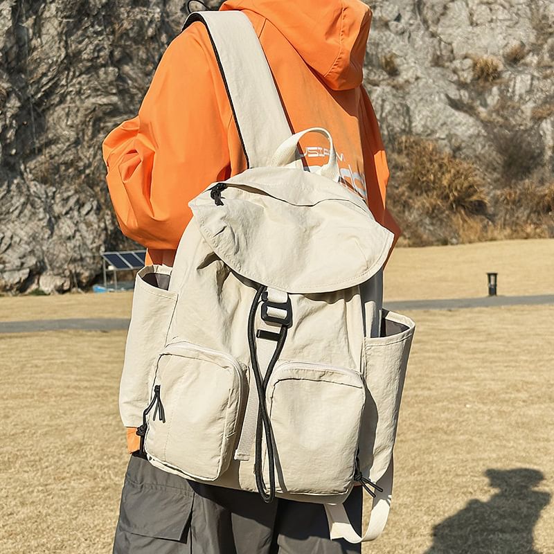 Plain Flap Backpack