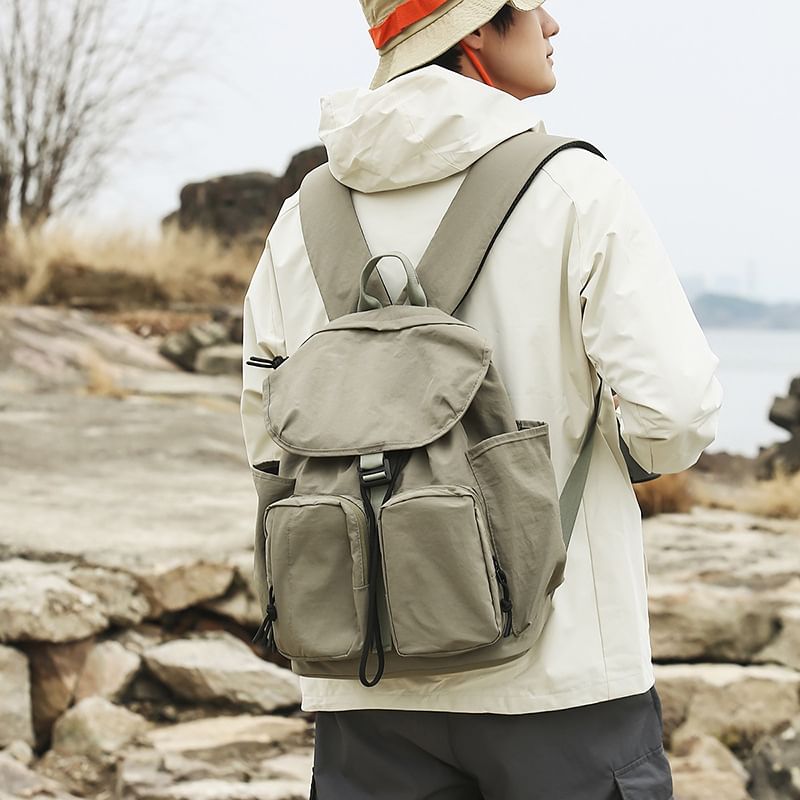 Plain Flap Backpack