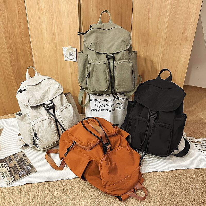 Plain Flap Backpack