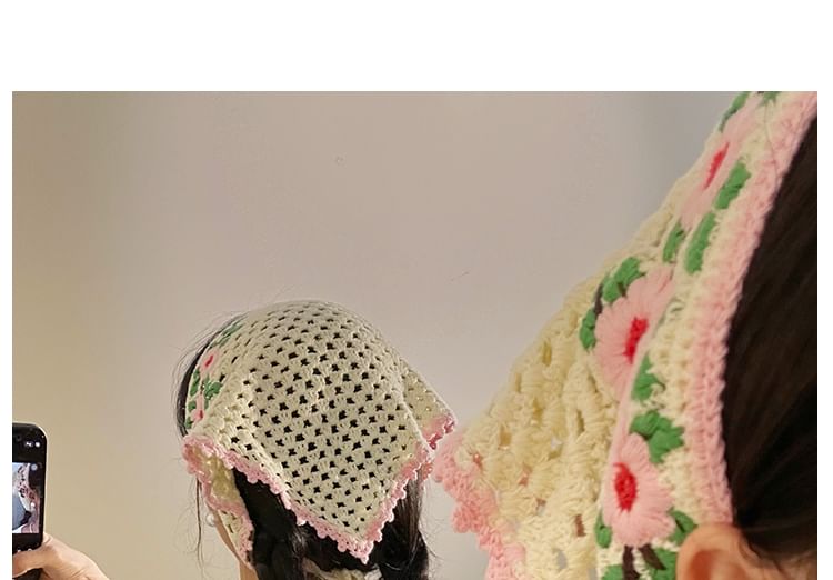 Band Head Floral Knit