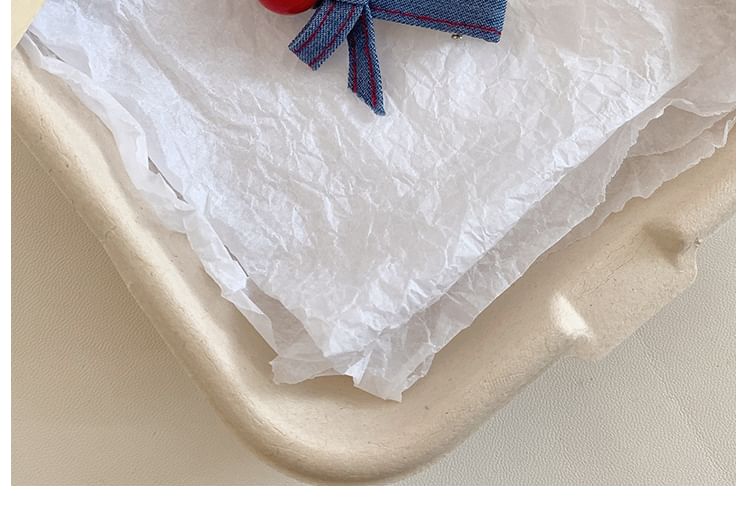 Clip Bow Set Hair Denim
