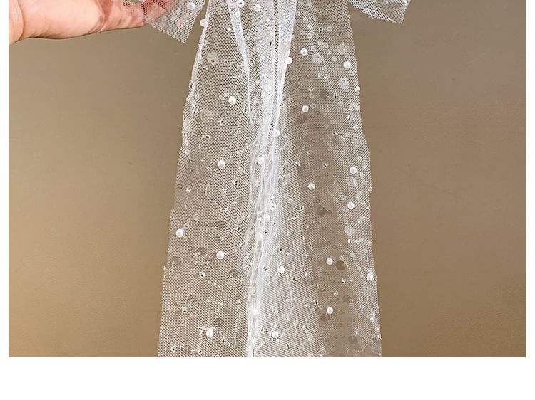 Lace Hair Bow Clip Sequined