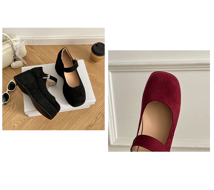 Platform Mary Plain Shoes Wedge Jane