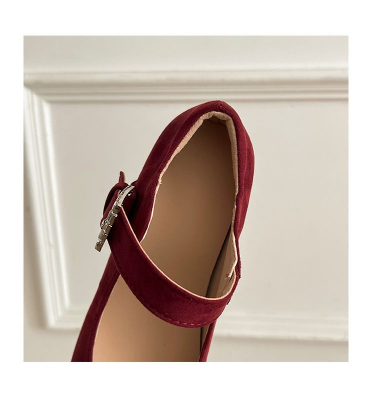 Platform Mary Plain Shoes Wedge Jane