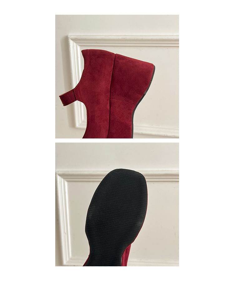 Platform Mary Plain Shoes Wedge Jane