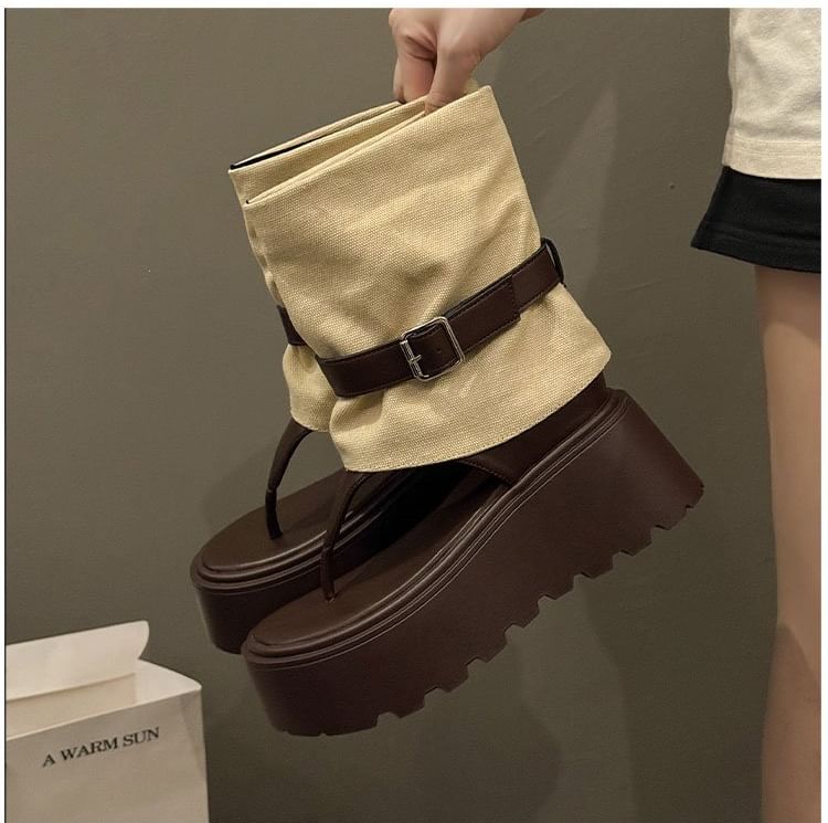 Short Thong Boots Platform