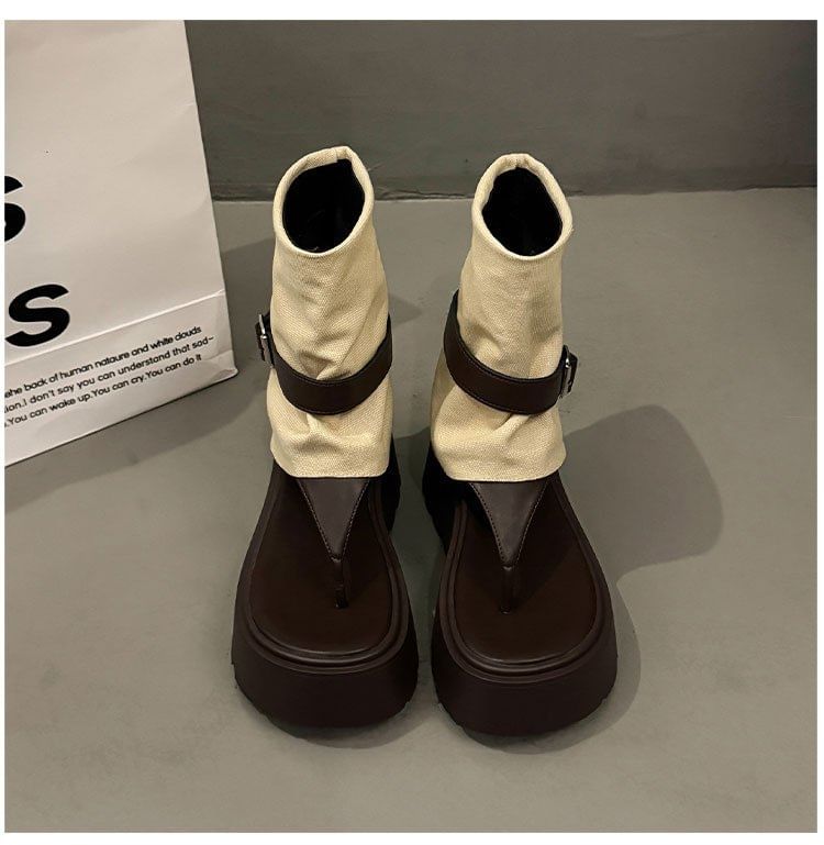 Short Thong Boots Platform