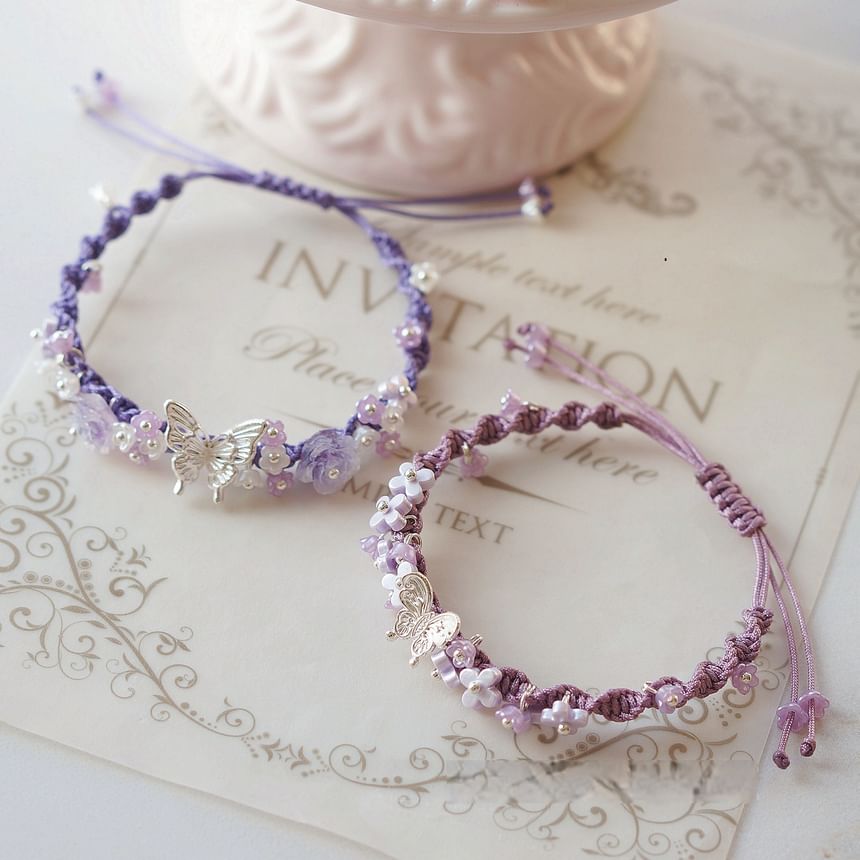 Bracelet Butterfly Rope