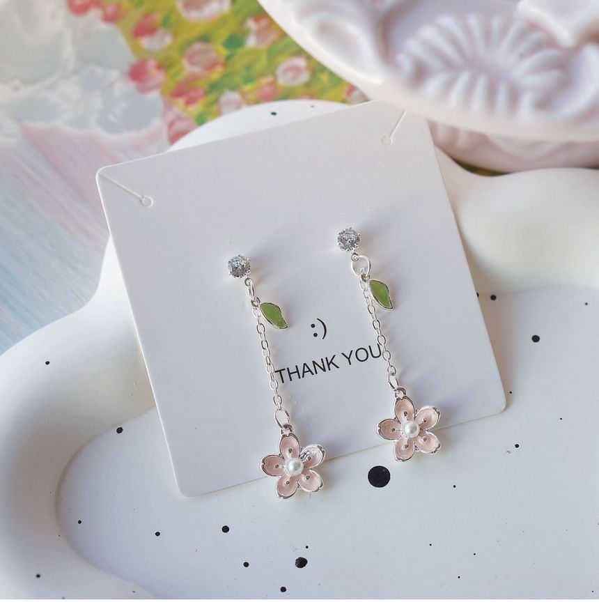 Dangle On Set Floral / Clip Earring