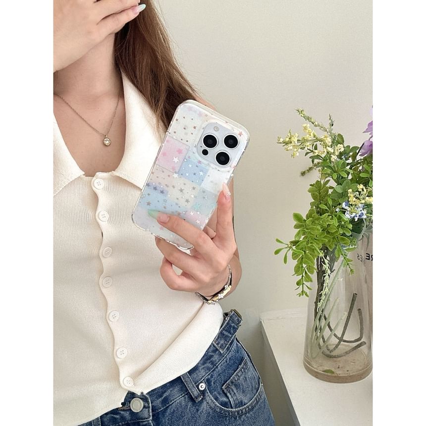 Set Phone / Strap Checker Star Case