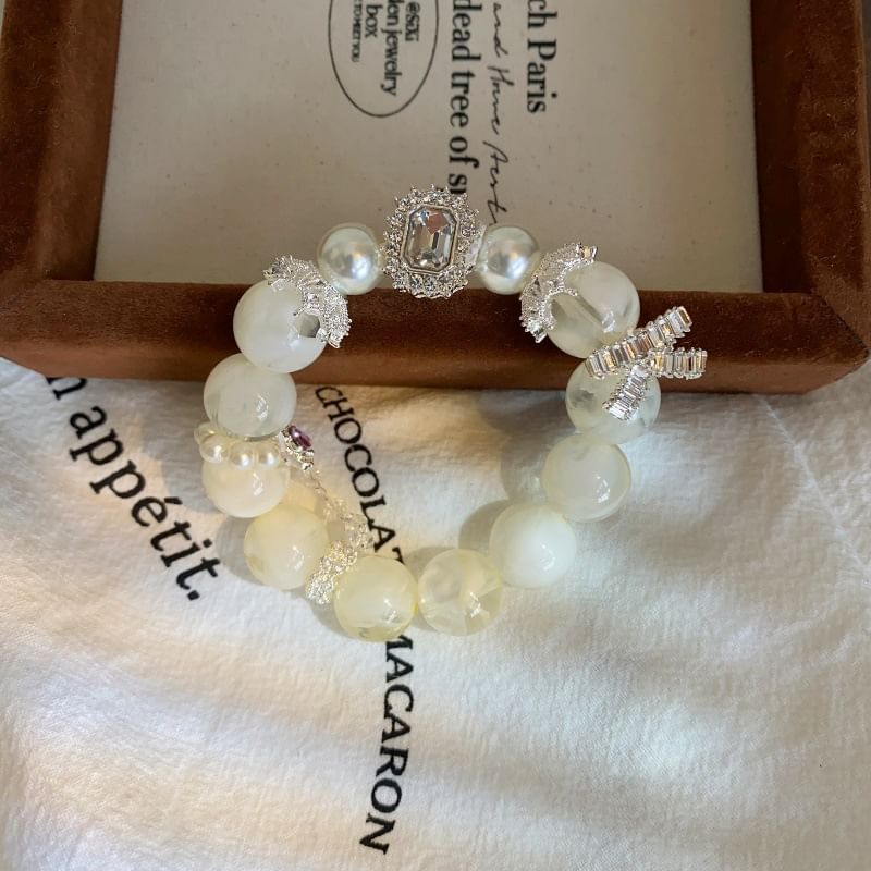 Bracelet Rhinestone Faux Pearl Beaded