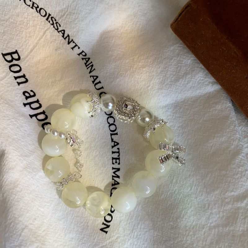 Bracelet Rhinestone Faux Pearl Beaded
