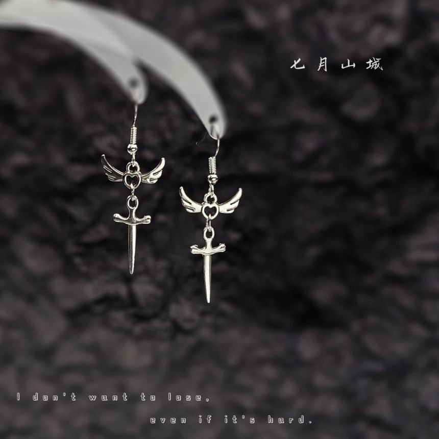 Earring Wing Sword Dangle