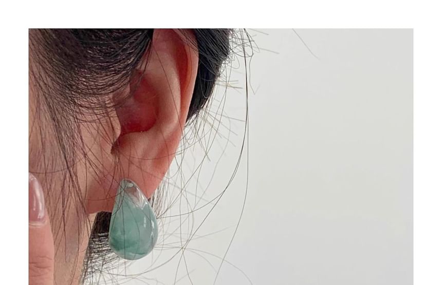 Earring Drop Glazed Water Leverback