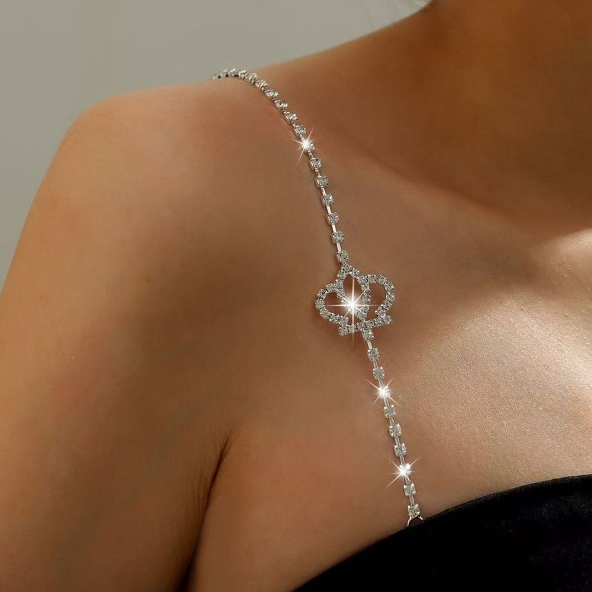 Heart CZ Bra Strap
