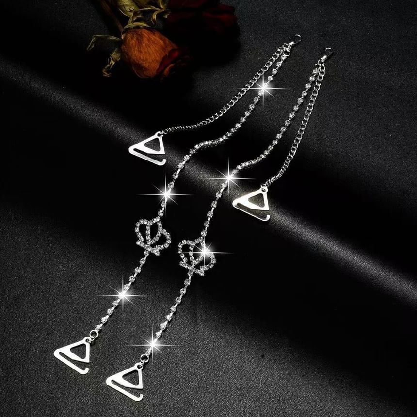 Heart CZ Bra Strap