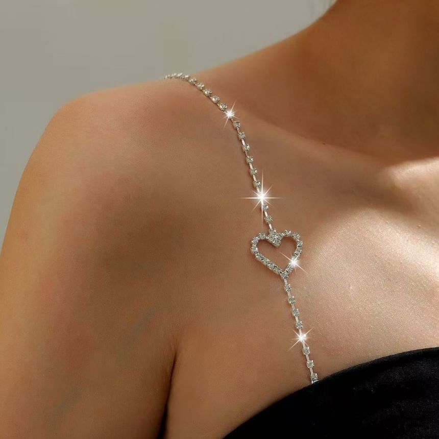 Heart CZ Bra Strap