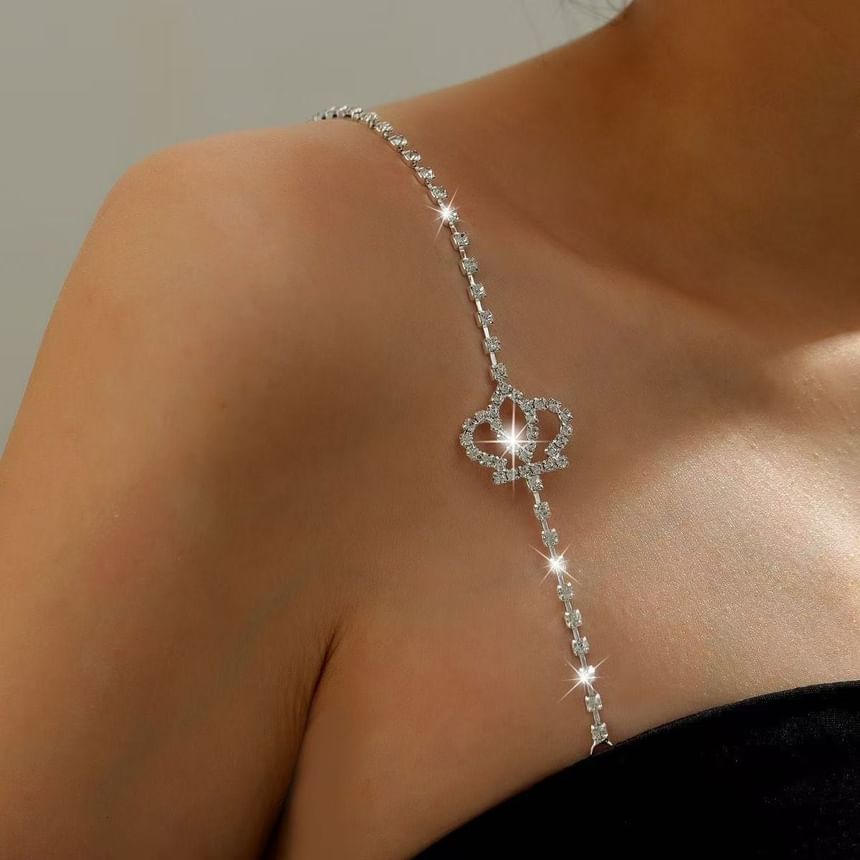 Heart CZ Bra Strap