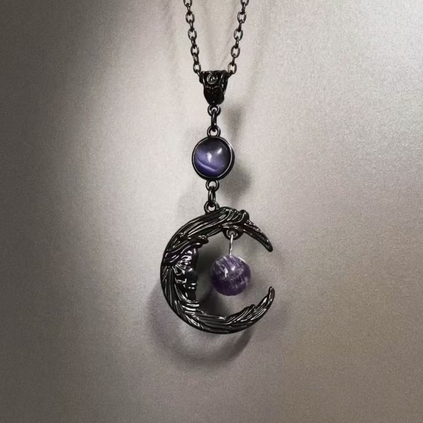 Necklace Beaded Moon