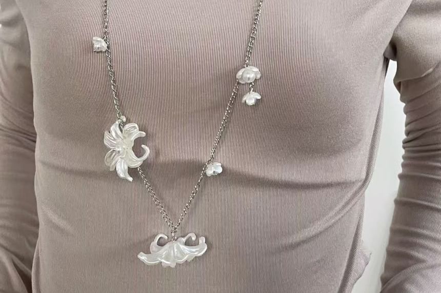Necklace Long Floral