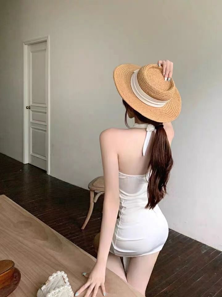 Dress Halter Mini Ruched Sleeveless