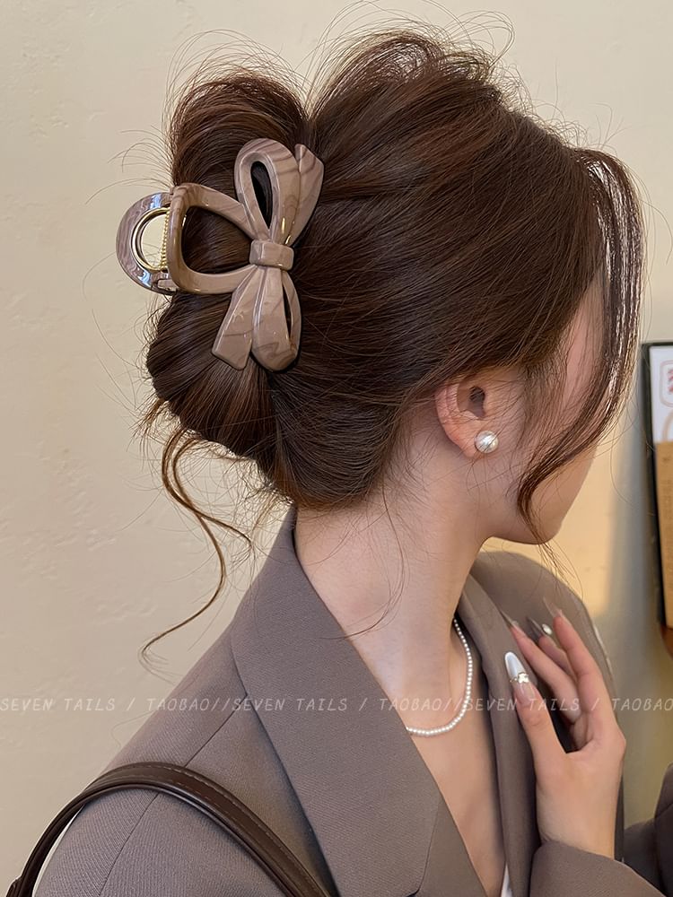 Claw Acrylic Clip Bow Hair
