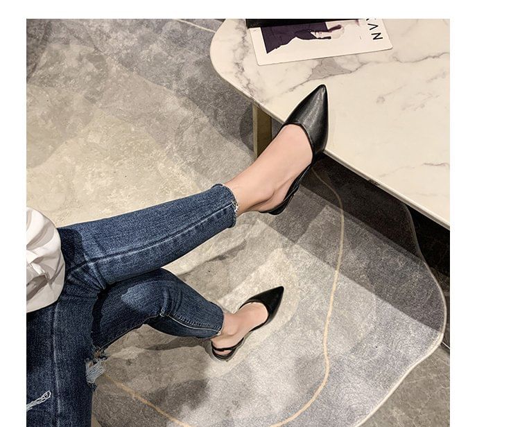 Pointed Toe Slingback Pumps