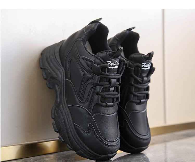 Panel Sneakers Wedge Platform Hidden