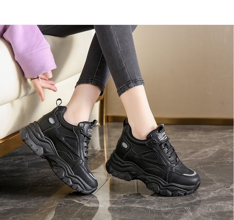 Wedge Hidden Panel Sneakers Platform