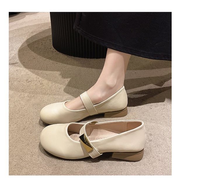 Jane Mary Faux Shoes Leather