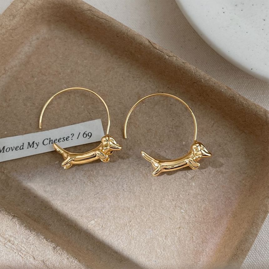 Hoop Dog Open Earring