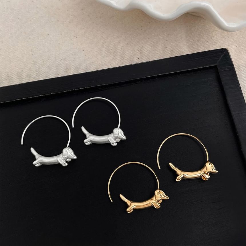 Hoop Dog Open Earring