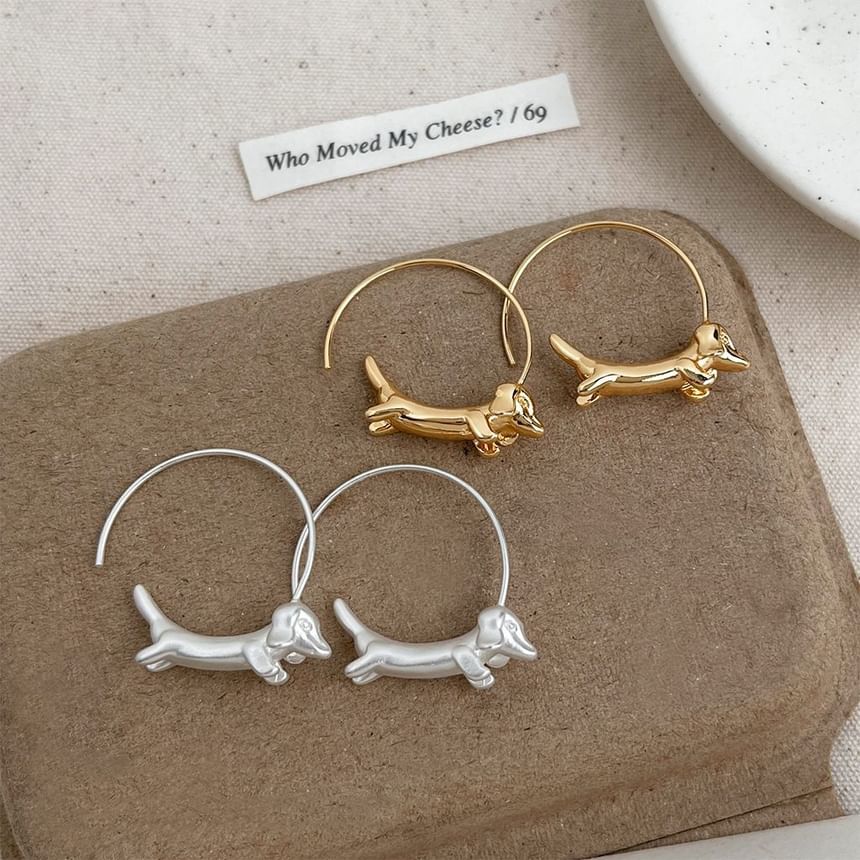 Hoop Dog Open Earring