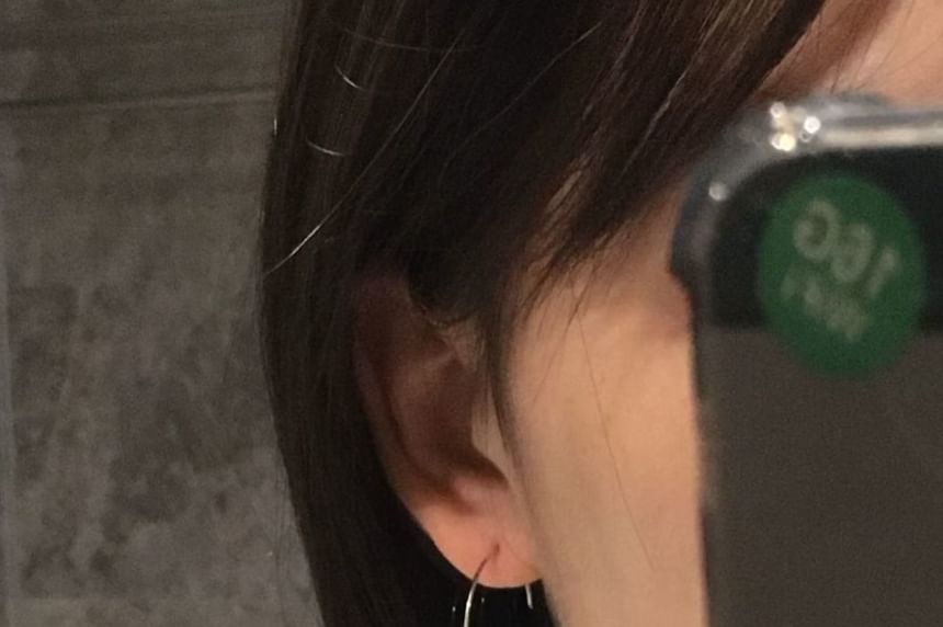 Pearl Drop Hoop Earring Open Faux