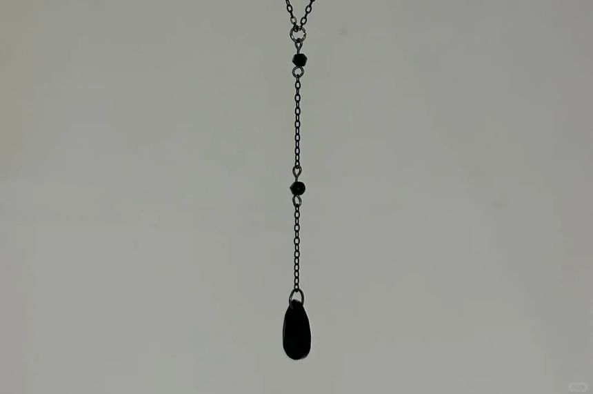 Faux Chain Station Necklace Crystal