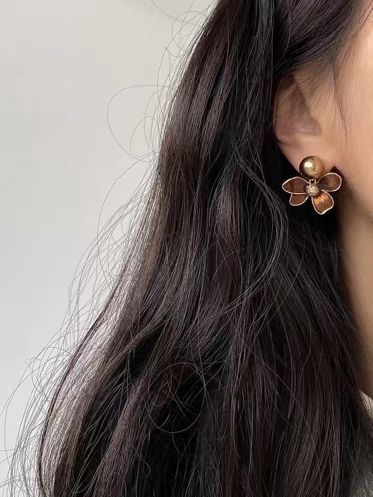 Drop Glaze Flower Earring