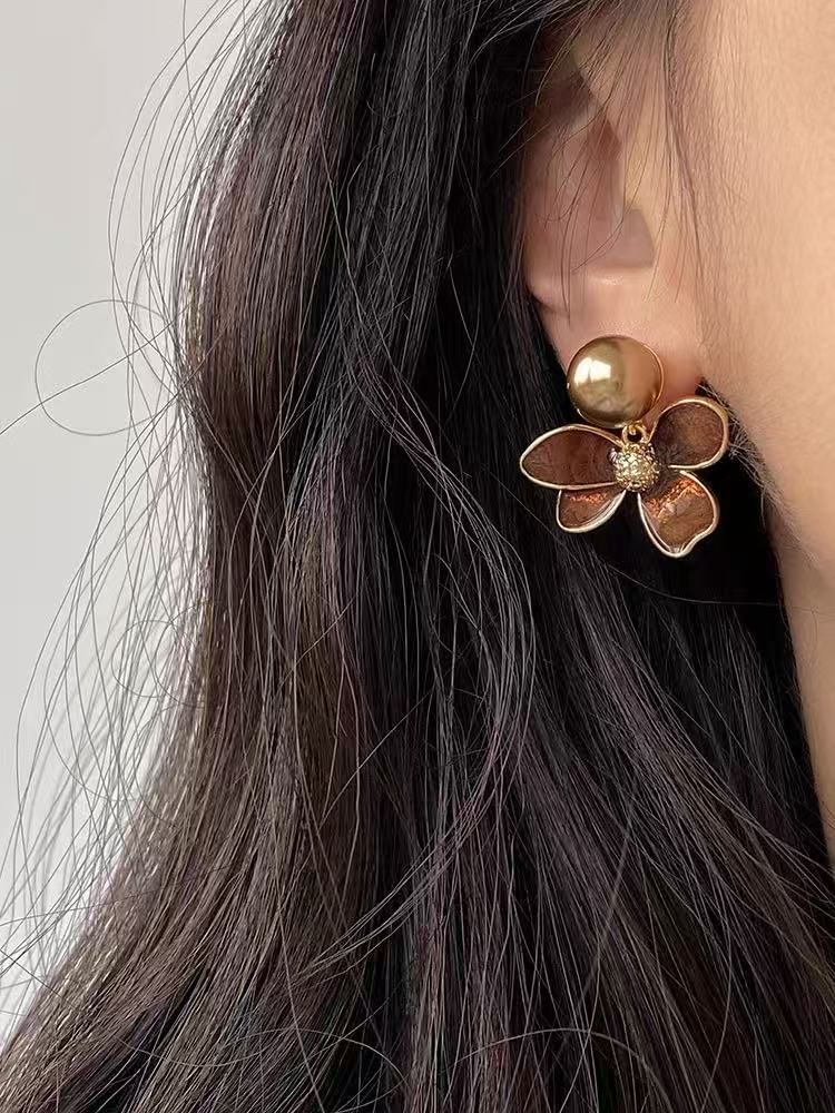Drop Glaze Flower Earring