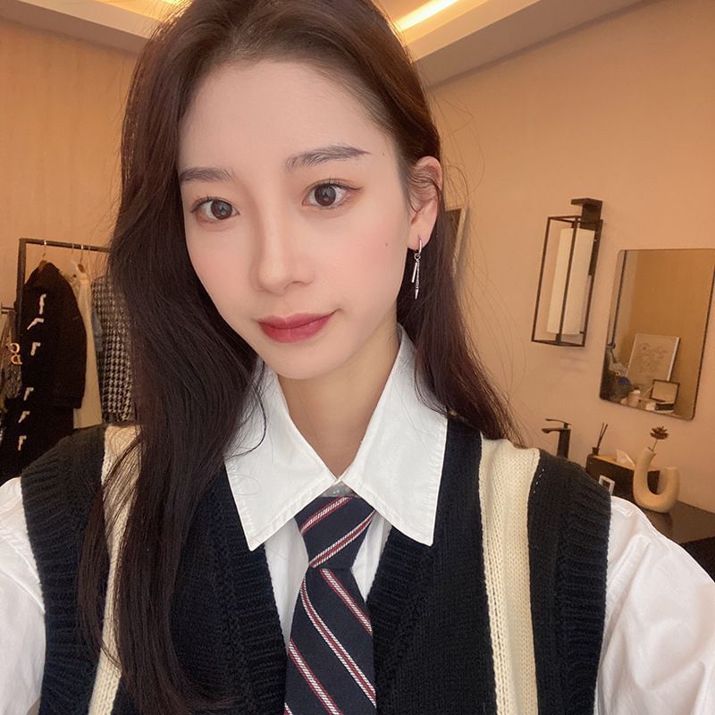 Bar Earring Drop Spike Hoop