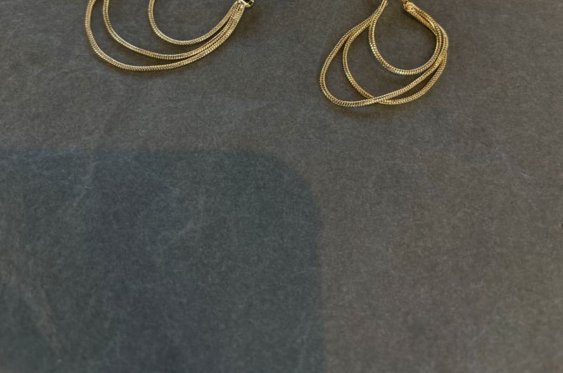 925 Hoop Layered Earring Silver Sterling