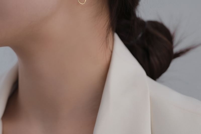 925 Hoop Layered Earring Silver Sterling