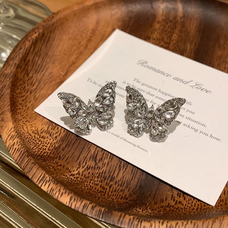 Ear Cuff Butterfly Rhinestone