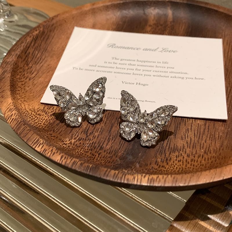 Ear Cuff Butterfly Rhinestone