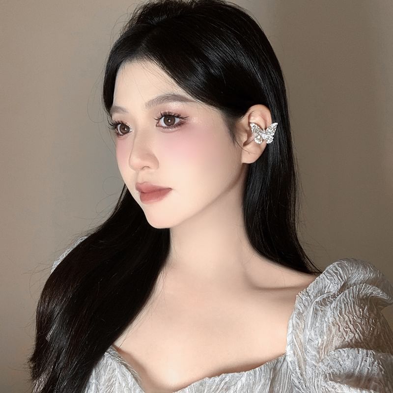 Ear Cuff Butterfly Rhinestone