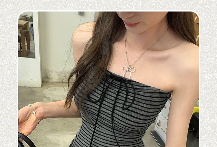 Striped Tube Crop Top